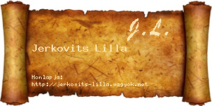 Jerkovits Lilla névjegykártya